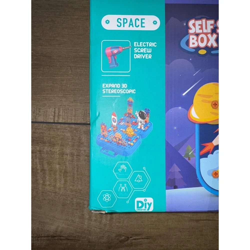 Self Spell Box Puzzle‎ Space Astronaut DIY Toy Drill Creative 3+ Years